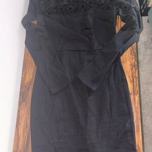 SHEIN Black Lace Detail Dress